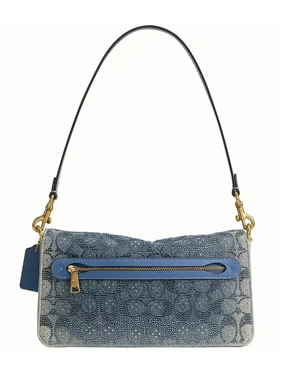 Coach Crystal Signature Denim Tabby 26 Shoulder Bag | Blue Denim | NWT
